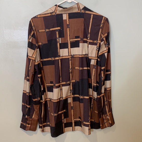 NWT Etcetera Women’s Button Up Blouse Equestrian Buckles size 8 - Picture 5 of 5